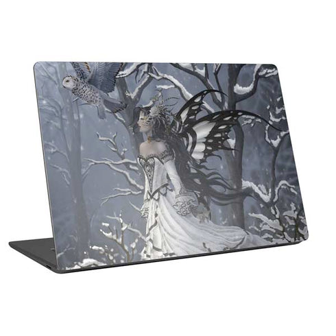 Fairy with Owl in Snow by Nene Thomas Universal Laptop 12in (9.8 x 6.8in) Skin